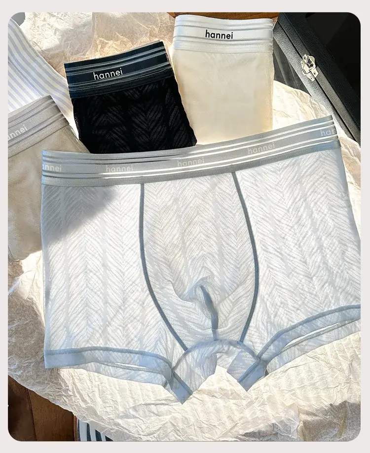 Seluar Dalam Lelaki Musim Panas Baru, Seluar Boxer Lelaki, Seluar Dalam Bersaiz Besar, Seluar Dalam Selesa Warna Pepejal Lelaki Longgar Nipis — image 14