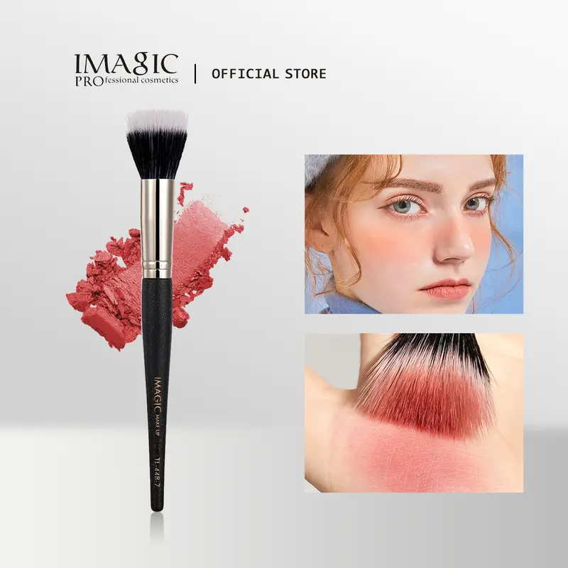 Single Blush Brush Loose Powder Contouring Highlighter Brush Soft Fiber Hair Make Up Tool Professional Beauty Brushes — image 1