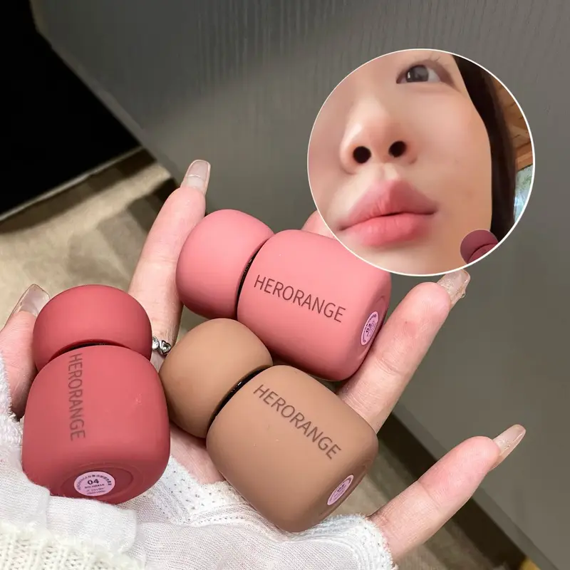 Herorange Velvet Matte Lip Mud Rich Pigment Non Transfer Long Lasting Smooth Non Dry Brighten Skin Daily Use — image 2