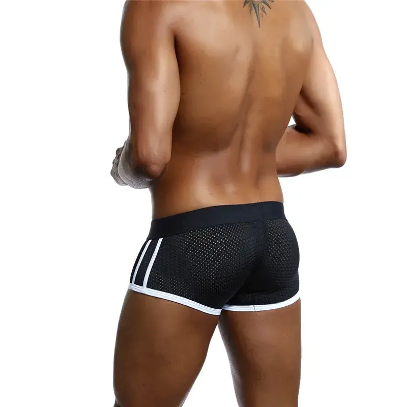 4Pcs Man Underpants Boxershorts Men Boxers Male Breathable Ice Silk Mesh Quick Drying Underwear Men’s Panties Boxer — image 3