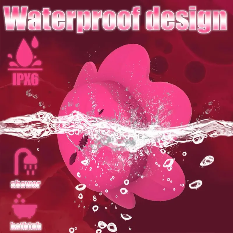 Rose Nipple Clamps Vibrator Female Wearable Adjustable Remote Control Nipples Stimulator BDSM Sex Pleasure Adult Toys for Women — image 3
