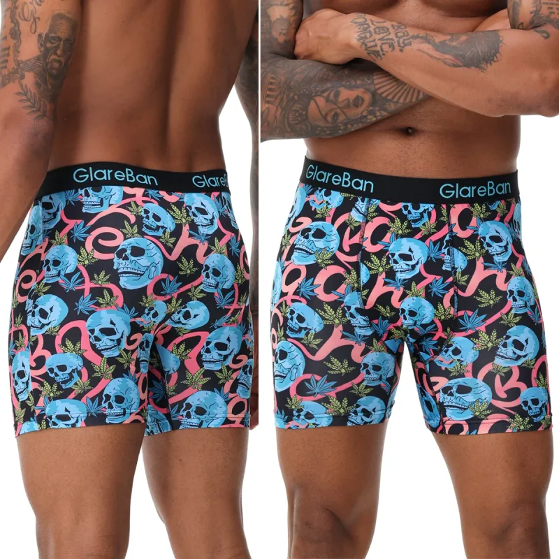 5pcs Set Mid-Long Boxer Shorts Halloween Underwear Male Underpants for Men Homme Boxershorts Slips Soft Panties Brand Sexy — image 3