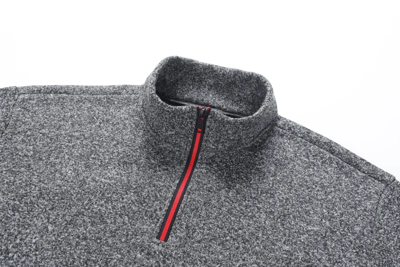 Autumn Men's Half-Zip Sweatshirts Long-Sleeved Solid Color Pullovers Turtlenecks Streetwear Winter Warm Jackets Sports Coat