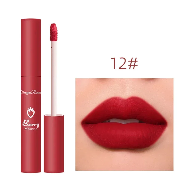12 Colors Liquid Lipstick Nude Matte Sexy Waterproof Long Lasting Lip Gloss Moisturizing Velvet Non-stick Cup Lip Glaze Makeup — image 17