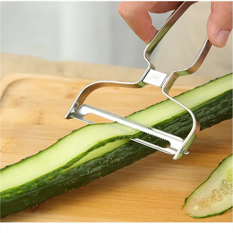 Peeler Vegetables Fruit Stainless Steel Knife Cabbage Graters Salad Potato Slicer Kitchen Accessories Cooking Tools Wide Mouth — image 2