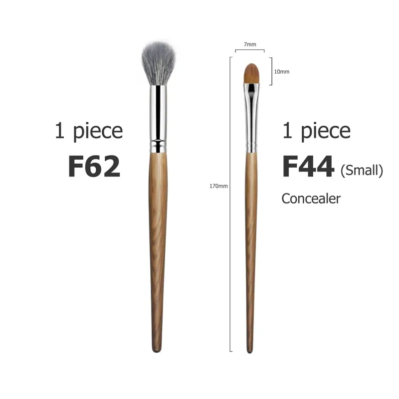 Small Contour Brush Bronzer Blush Soft Fluffy Natural Goat Hair Face Makeup Brushes Kit — image 15