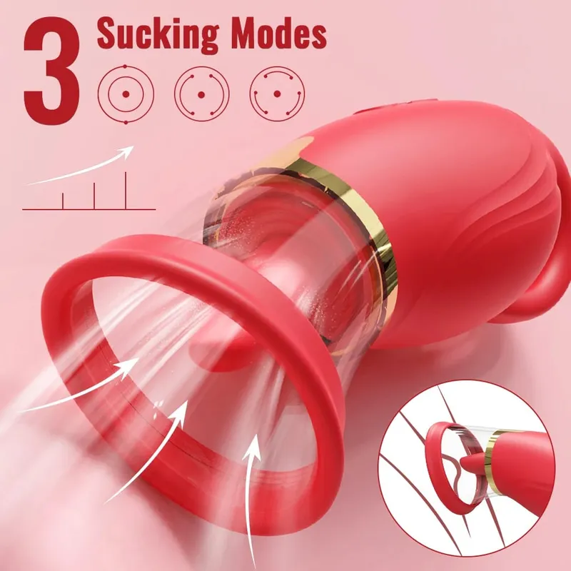 Tongue Sucking Licking Vibrator for Women Clitoris Vacuum Sucker Stimulator Oral Vagina Nipples Vibrating Female Adult Sex Toys — image 2