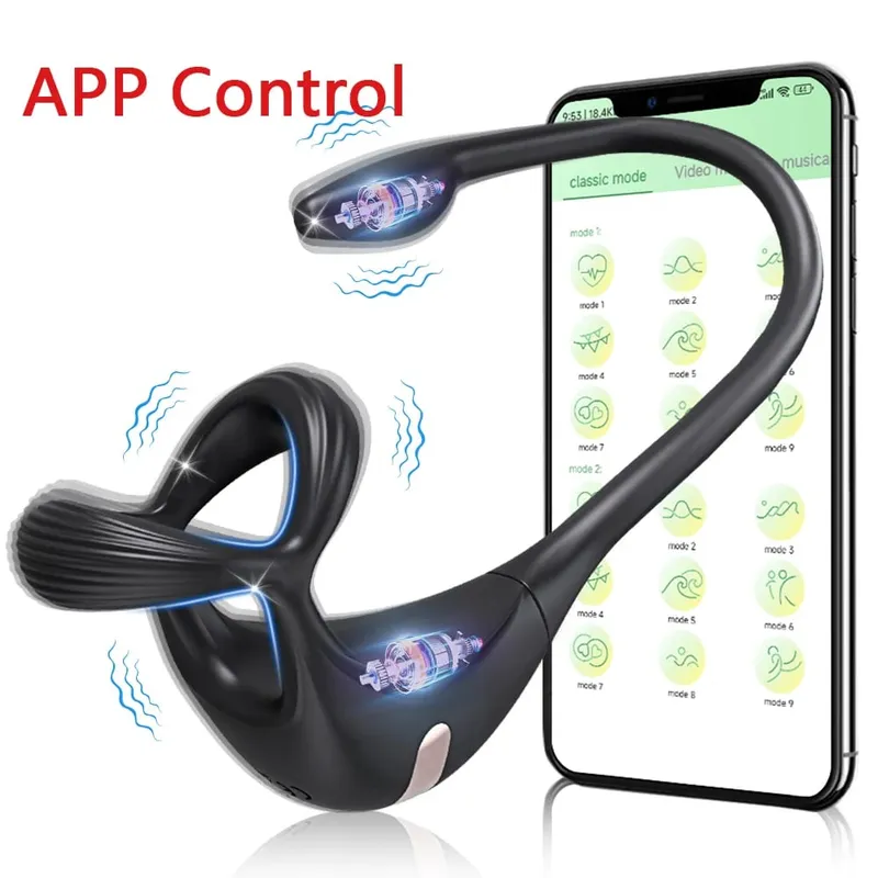 Vibrating Butt Plug Cock Ring for Men Remote Control Anal Vibrator Prostate Massager Gay Anal Plug Adult Goods Sex Toy for Men — image 10