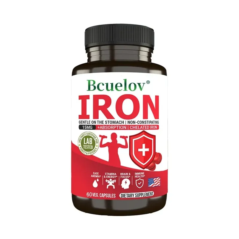 Iron Supplements - Help Maintain A Healthy Immune System and Brain Health Boost Energy Levels and Fight Fatigue Relieve Anemia