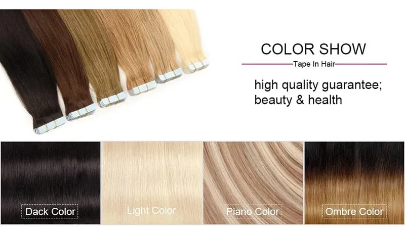 Straight Tape In Hair Extensions 24 26 28 30'' Invisible Skin Weft PU Remy Human Hair Adhesive Natural Blonde Hairpiece