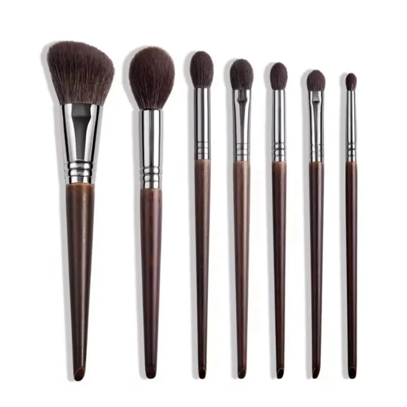 Makeup Brush Set Natural Goat Hair Professional Makeup Kit Blending Shader Smudging Cosmetic Brushes