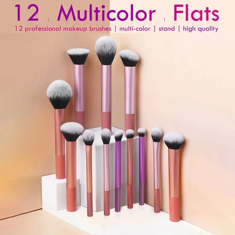 12pcs Makeup Brush Kit Soft Synthetic Hair Make Up Brushes Foundation Blush Eyeshadow Cosmetic Makeup Tools — image 9