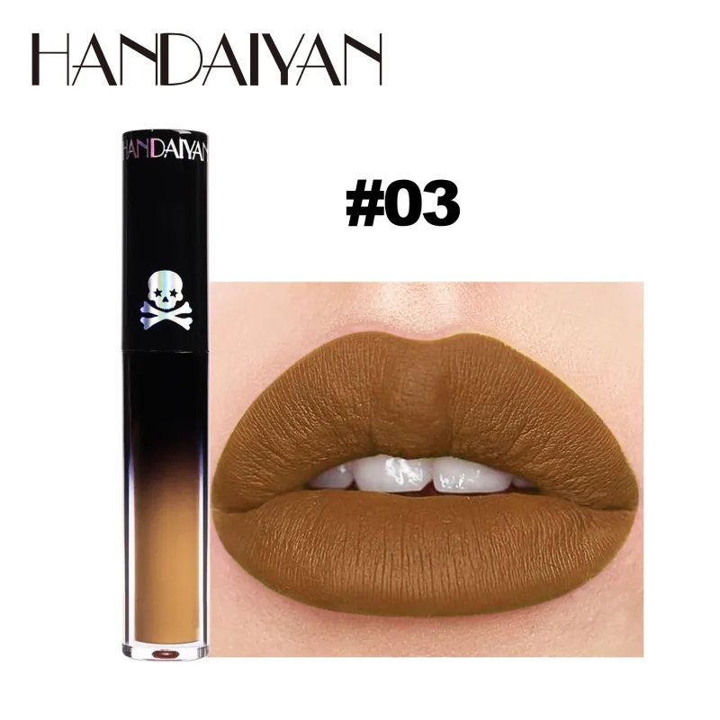 Matte Vampire Black Purple Lipstick Waterproof Long Lasting Lip Gloss Halloween Christmas Moisturizing Pigmented Lip Makeup — image 14