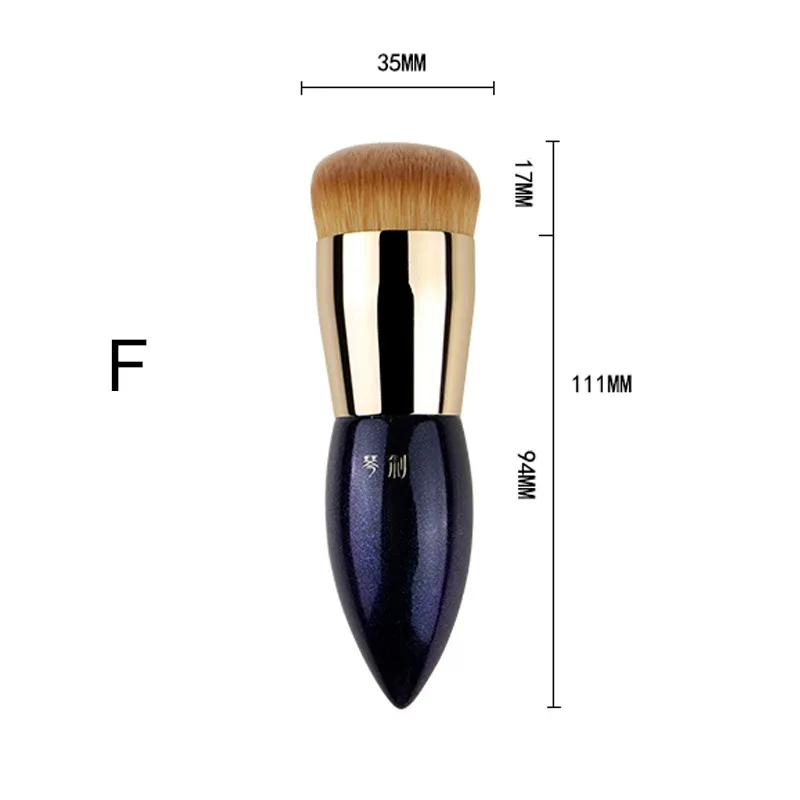 Professional Handmade Make Up Brush Short Handle Face Powder Foundation Brush Soft Synthetic FIber Makeup Brushes