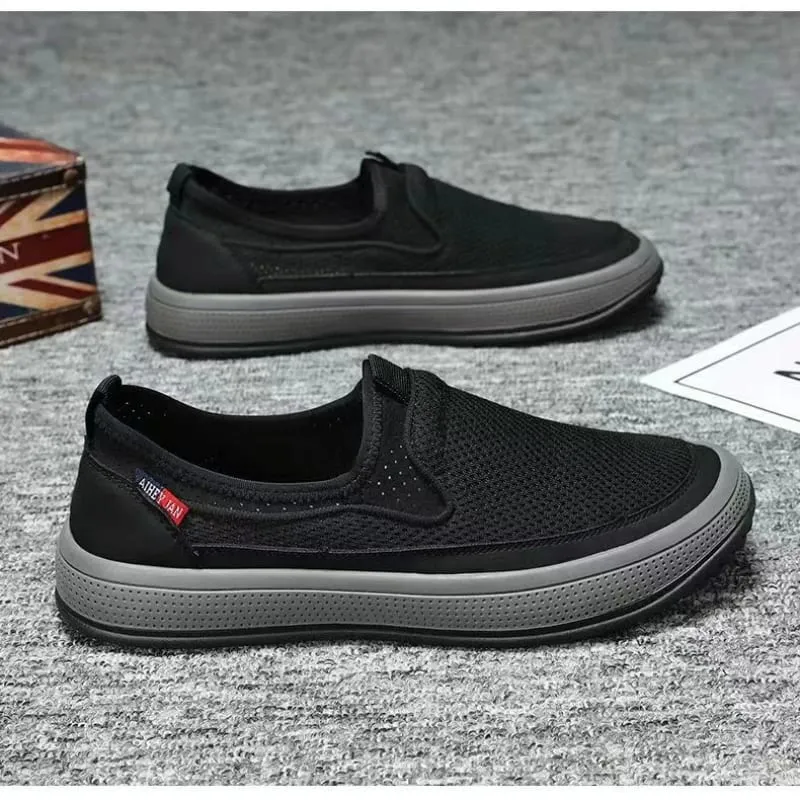 Men's Shoes Summer 2025 Old Beijing Cloth Shoes Mesh Surface Super Breathable Men's Summer Breathable Sports Mesh Shoes