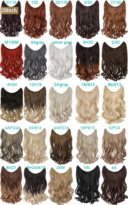 Synthetic Invisible Wire No Clips In Hair Extensions Secret Fish Line Hairpieces Hair Extensions Fake Hair For Women — image 8