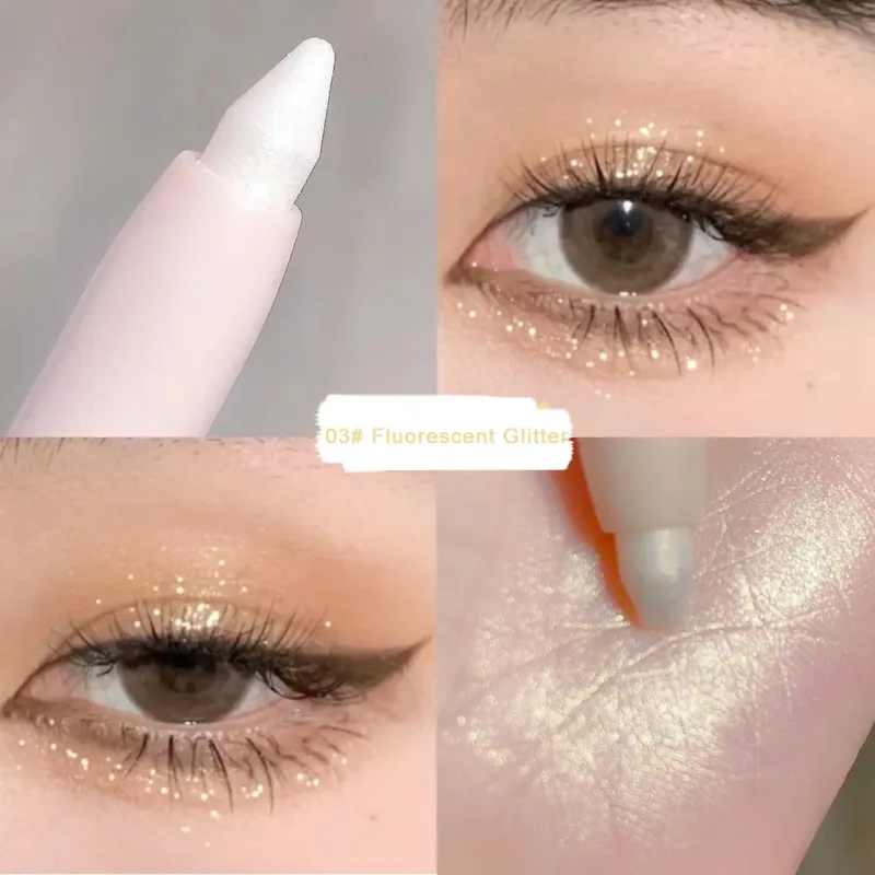 Eye Shadow Lying Silkworm Highlighter Pen Korean Eyes Makeup Matte White Pearl High-gloss Brightening Glitter Eyeshadow Stick — image 12