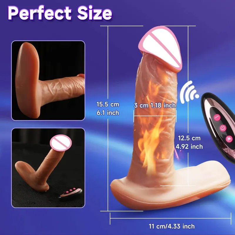 Wearable Realistic Dildo Vibrator Thrusting Penis Penetration Anal Vibration Adult Dildos Anal Sex Toy for Women Vibrators 18+ — image 8