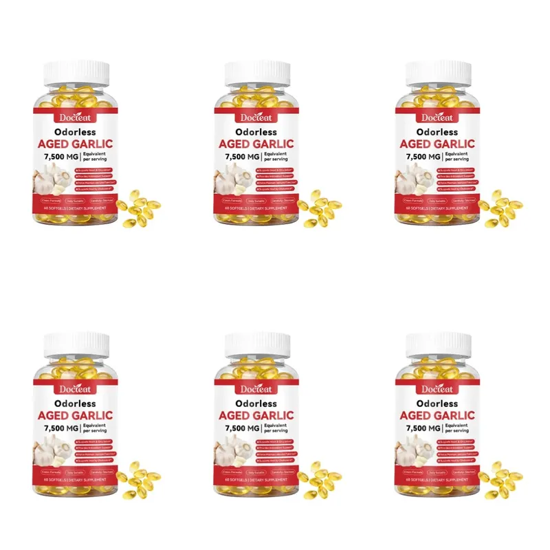 Geurloos verouderd knoflookextract 7500 mg equivalent 60 softgels - Immuunondersteuning Hartgezondheid Antioxidantsupplement voor volwassenen — image 11
