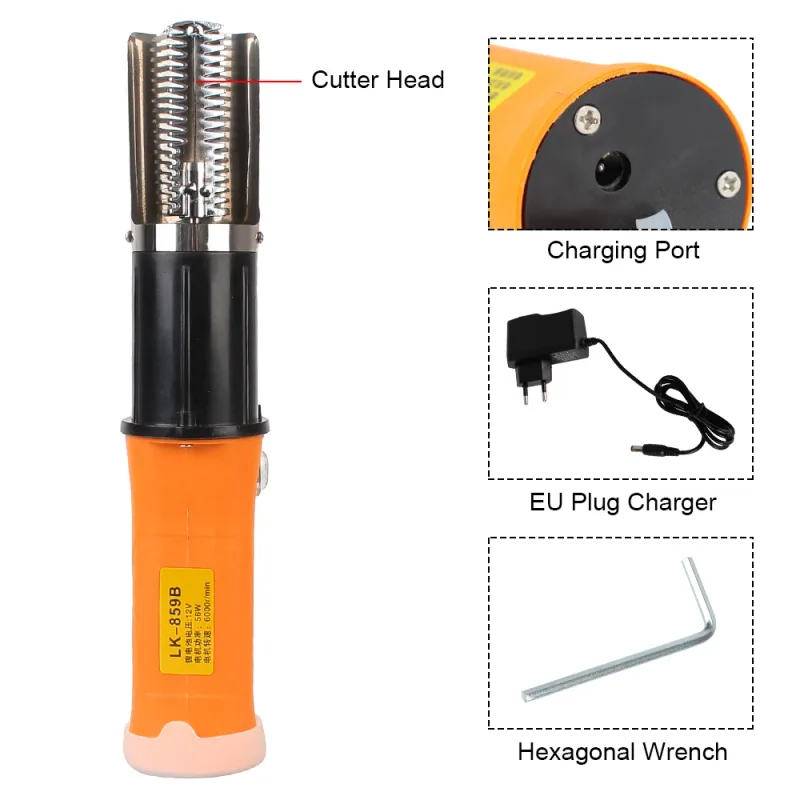 6000 RPM EU Plug Kitchen Tools Fish Scale Planer Seafood Tools Electric Fish Scaler Fishing Scalers Scraper