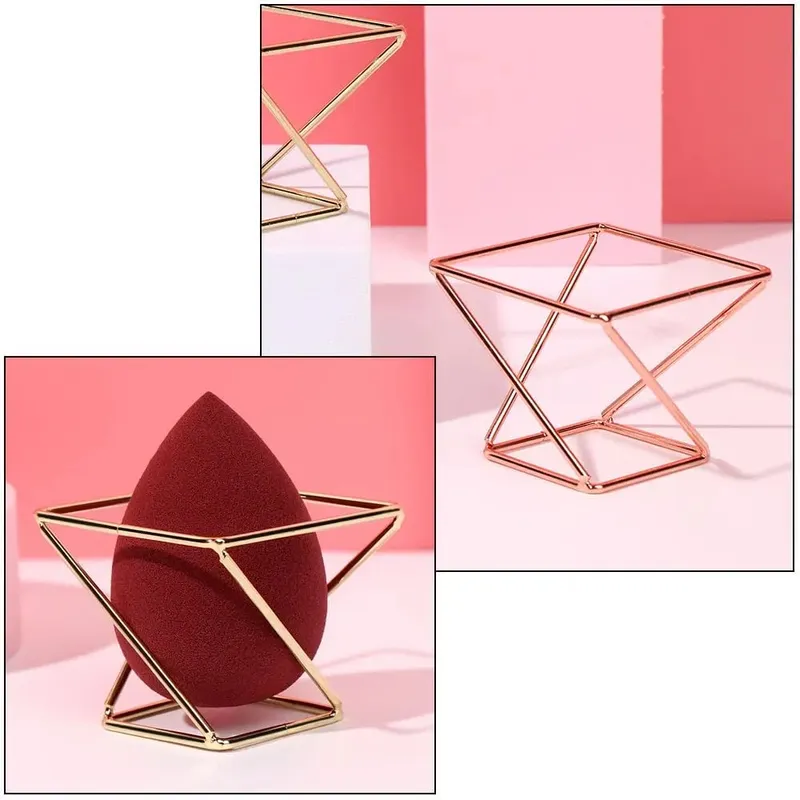 1Pcs Metal Makeup Sponge Holder Makeup Puff Rack Blender Storage Rack Sponge Drying Stand Holder Makeup Brushes Puff Drying Tool — image 2