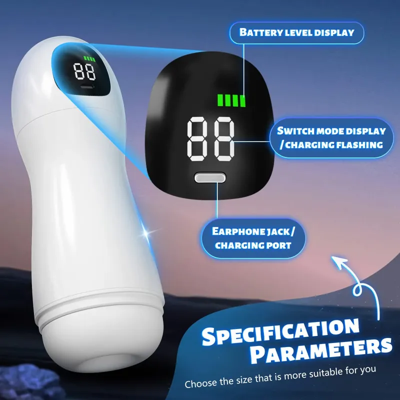 LED Automatische Vagina Cup Blowjob Maschine Echte Vagina 9 Saugen Vibrations Modi Oral Masturbatio Sex Spielzeug Für Männer — image 5