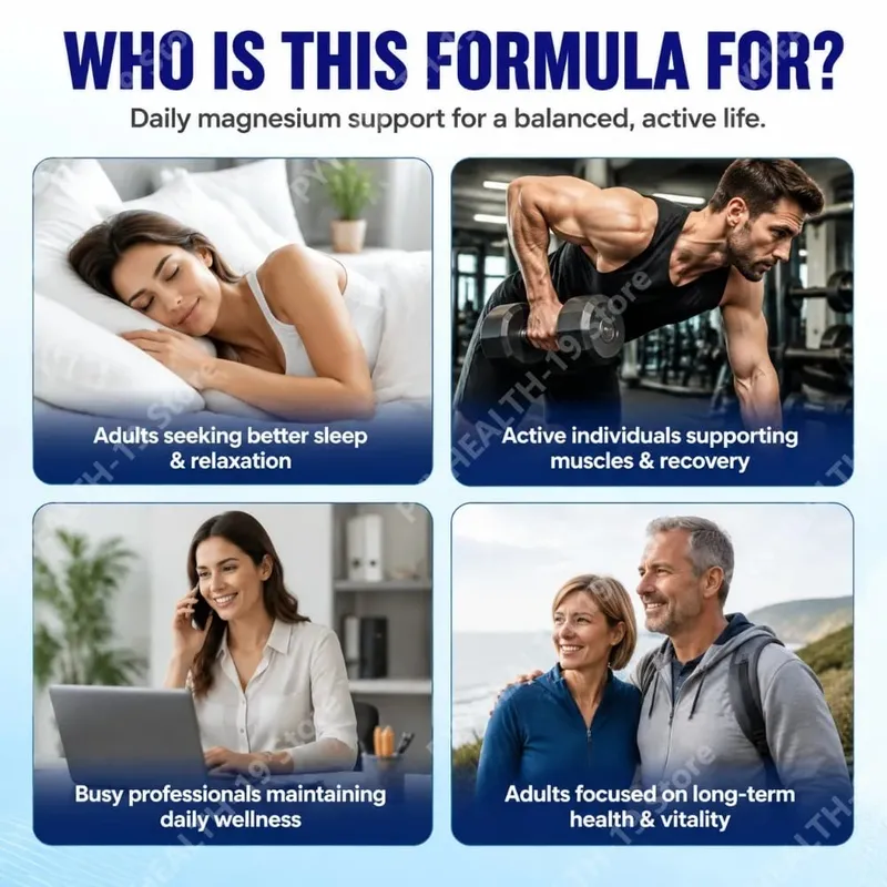 Magnesium Complex Capsules 8 Forms 1000mg Oxide Glycinate Malate For Sleep Bone Muscle & Wellness Support Adult 90 Count — image 4
