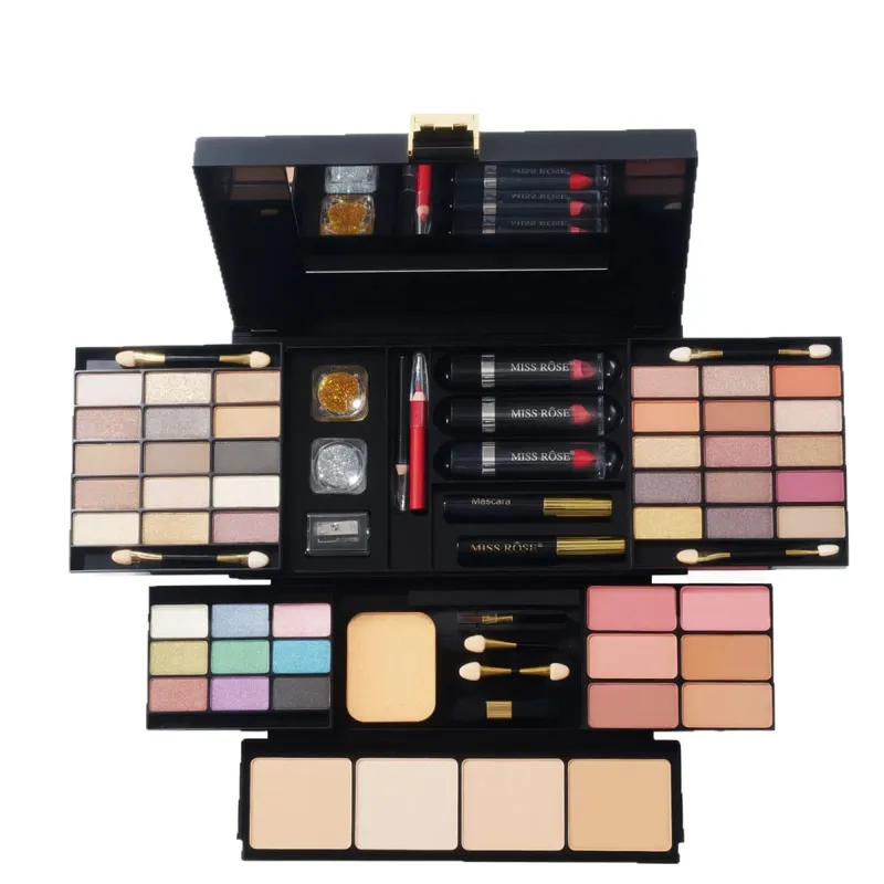 All in One Makeup Palette Set Combination of Eyeshadow Lip Gloss Lipstick Blush Highlight Powder in Compact Kit — image 2