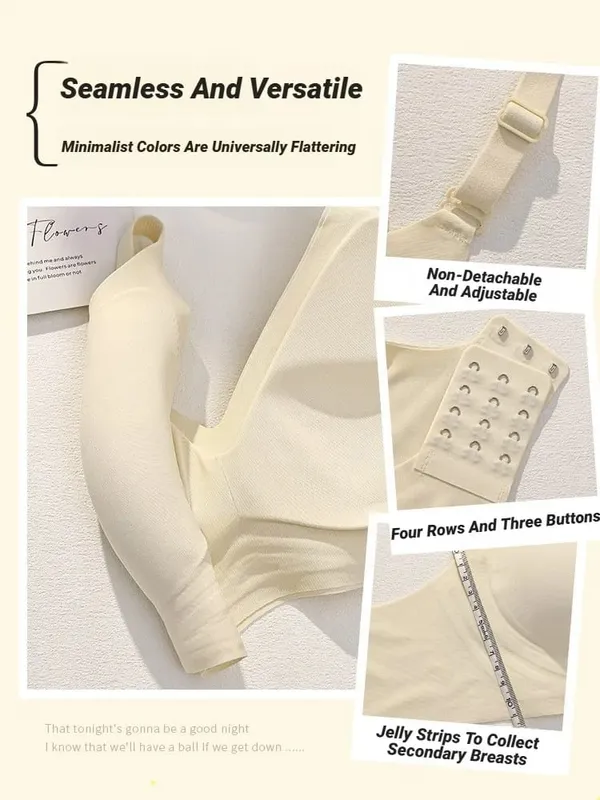 Reggiseno senza cuciture per seno piccolo Push-up da donna Comodo supporto morbido senza ferretto Intimo chiuso per donne con seno senza bordo — image 5