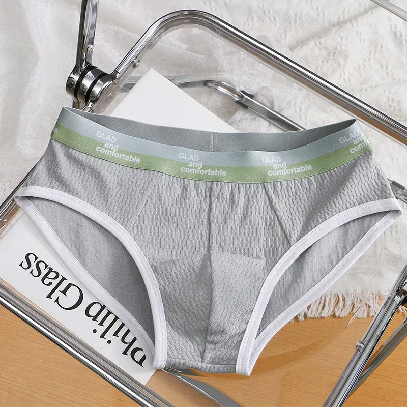 Novedad de verano, calzoncillos de algodón de Color sólido para hombre, ropa interior fina transpirable minimalista, bañadores de moda, calzoncillos de Bikini para hombre — image 18