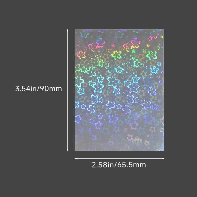 Manchons de cartes holographiques 65.5 × 90mm, protecteur de carte Transparent coloré pour couverture de cartes de taille Standard TCG/japonaise — image 2