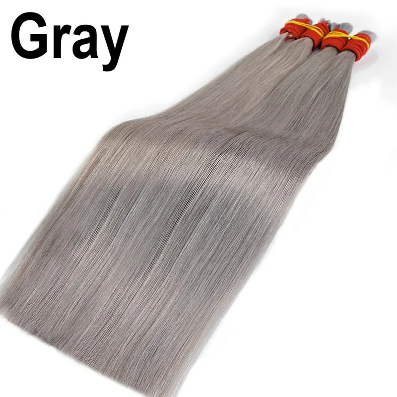 Extensiones de cabello humano 100% Real sin trama, cabello humano Remy a granel, cabello indio virgen negro Natural sin procesar, trenzado para mujeres — image 18