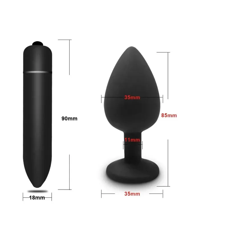 S/M/L Anal Plug Butt Vibrator Women/Men Soft Silicone Round Shaped Erotic Bullet Anal plug Bullet Gay Sex Toys for Adults — image 20
