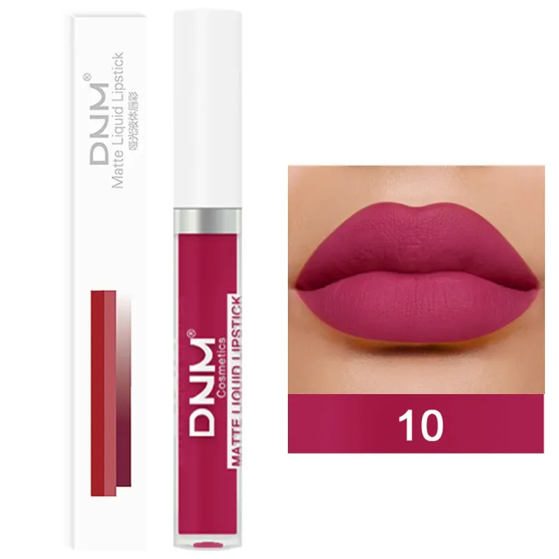 DNM 19 Warna Matte Velvet Liquid Gincu Kalis Air Tahan Lama Tidak Mudah Luntur Lipgloss Makeup Ungu Merah Bogel Tint Bibir Kosmetik — image 16