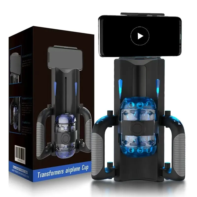 THRUSTING-King 12cm 6-Segment Fixed-point Telescopic Male Masturbator One-Key Burst Masturbation Cup Trainer Sex Toys for Men — image 6