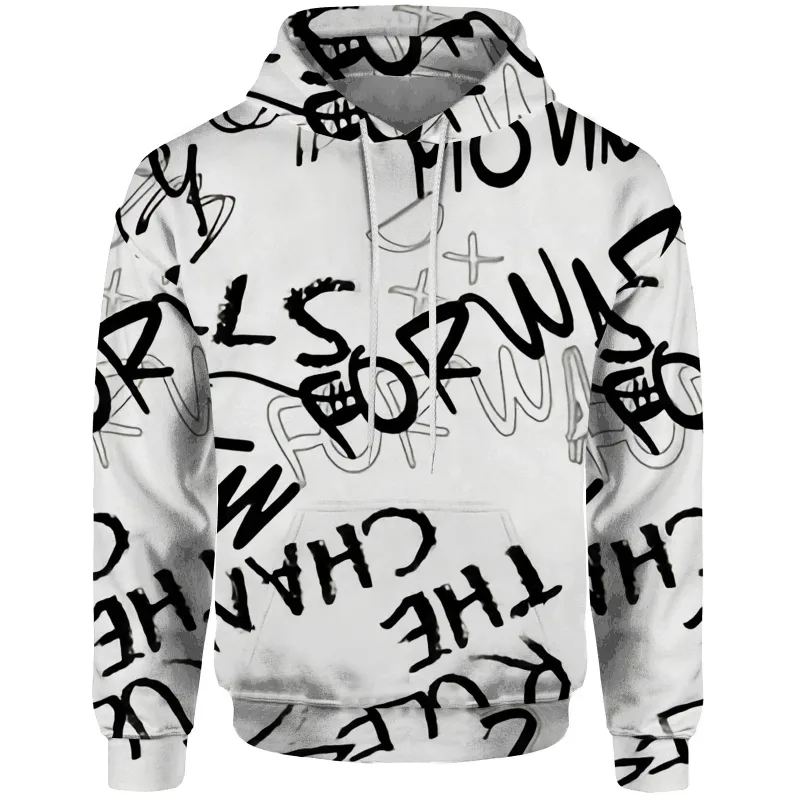 Graffiti Trendy Sweatshirt 3D Graphics Pattern Sweatshirt Male Clothes New In Hoodies & Sweatshirts Man Hoodie Men Clothing — image 5