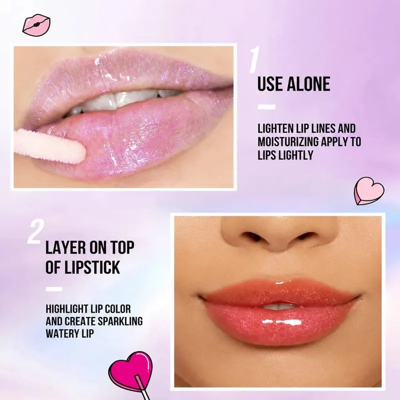 Lucky Model Lip Makeup Kit Lip Liner Pencil&Shimmer Lip Gloss Set Moisturizing Glitter Lip Gloss Long Wear Lip Line Pen — image 7