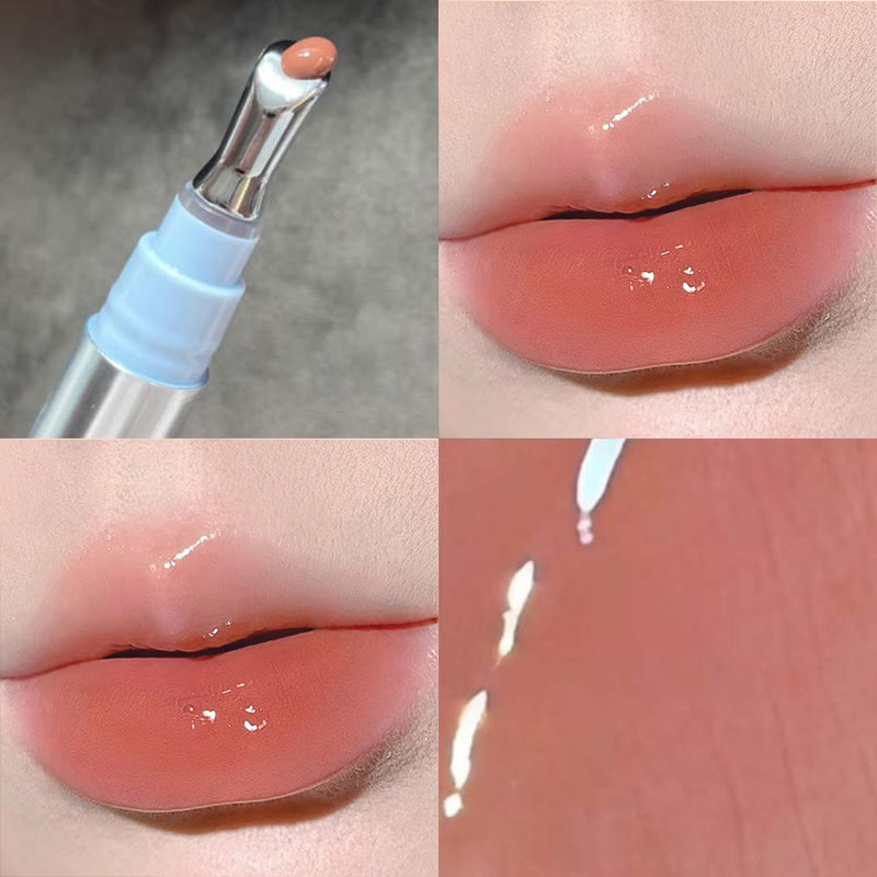 Mirror Watery Essence Lip Gloss Long-Lasting Non-sticky Plumping Liquid Lipstick Jelly Lip Glaze Makeup Moisturizing Lips Tint