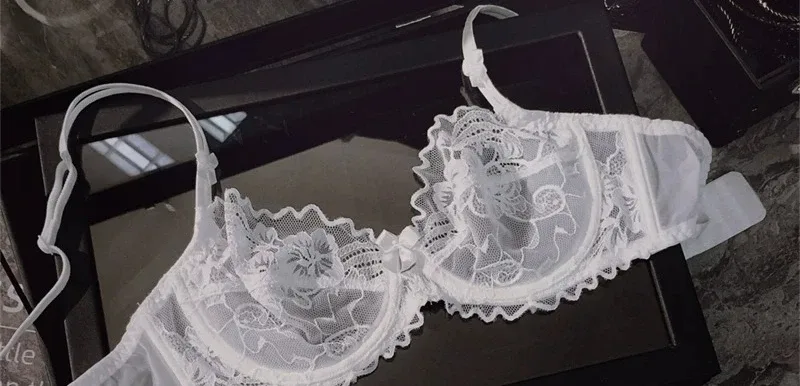 Ensemble de Lingerie en dentelle à Perspective fine française, soutien-gorge Anti-affaissement, à armatures, beauté du dos, grand buste, minimiseur, mise en forme latérale — image 9