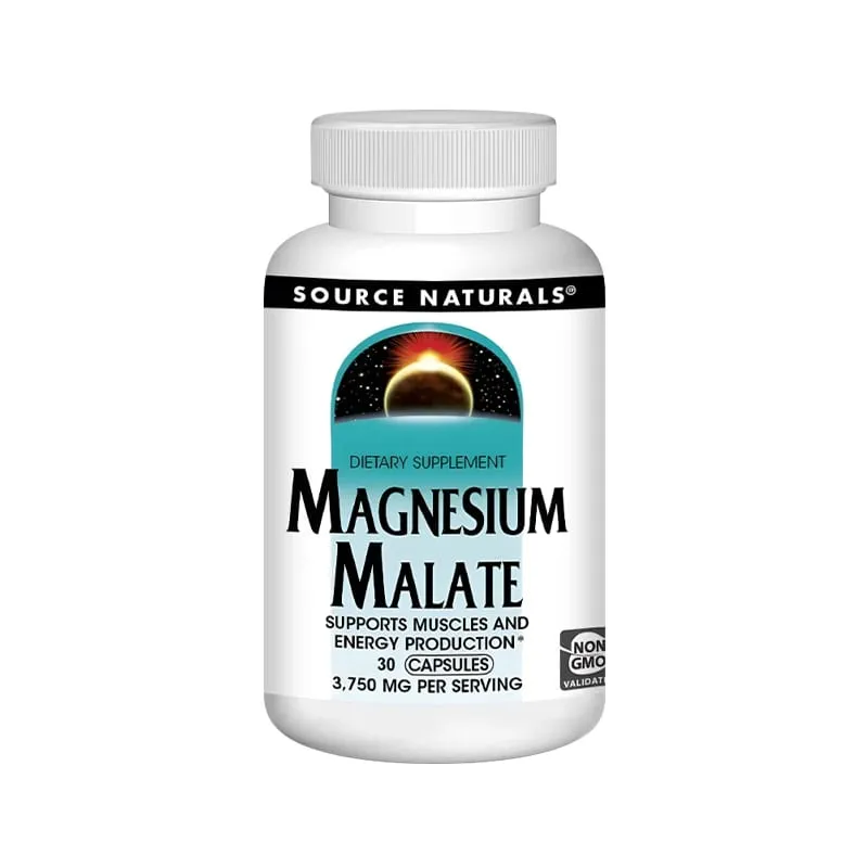 Magnesium Malate 3750 Mg Supplement Supports Muscle Function Health and Energy Production
