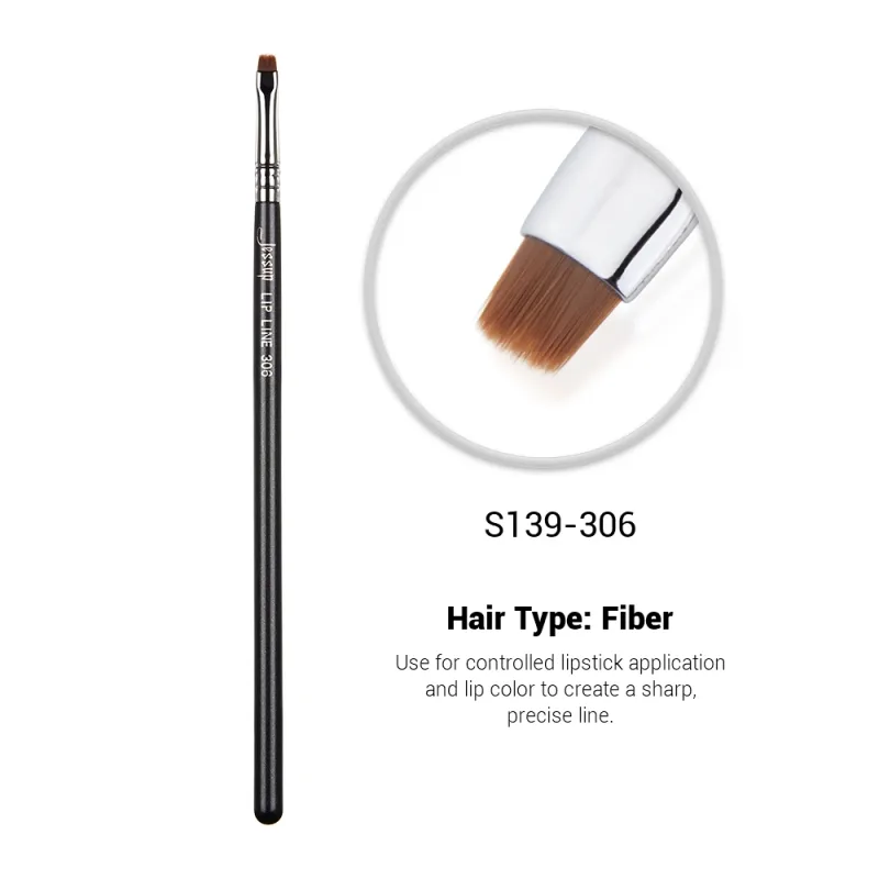 Jessup Lip Brush Professional Lip Makeup Brushes for Lipstick Streak-Free Application Small Tongue Shape Contour Define Lips — image 6
