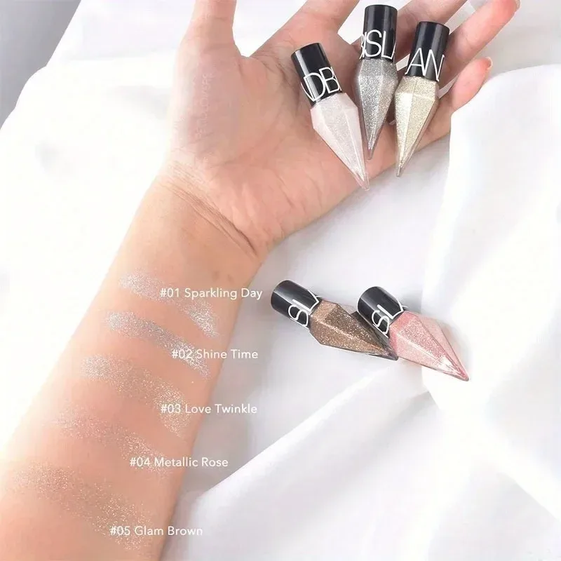 Pearlescent Diamond Liquid Eyeliner Shimmer Waterproof Long Lasting Glitter Silver Color Easy to Wear Eye Pencil Korean Makeup — image 4