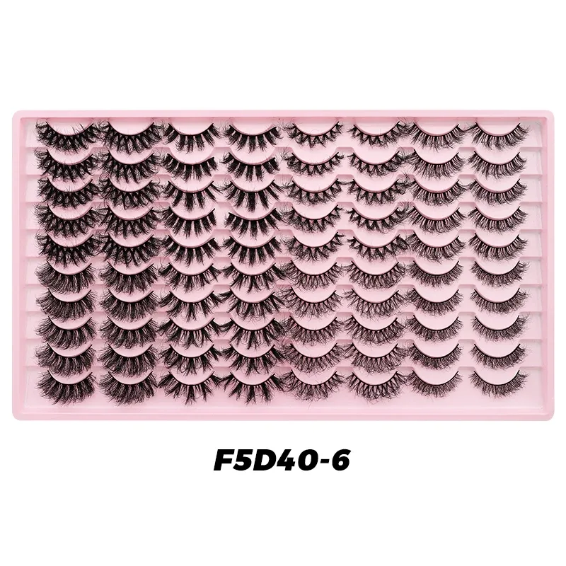 40 Pairs Volume Strip Lashes Faux Mink False Eyelashes Kit Cosmetics Soft Fake Volume Eyelash Extensions Wholesale