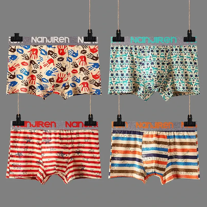 4 Quần Lót Boxer Quần Lót Nam Quần Lót Sexy Cotton Võ Sĩ Quần Lót Nam Quần Short Nam Homme U Lồi Quần Lót Miễn Phí Vận Chuyển 3256805465620521