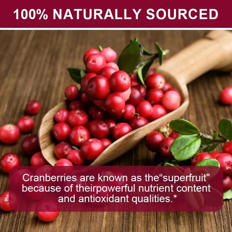 Cranberry Supplement with Vitamin C 25 000mg Immune & Antioxidant Support Women Urinary Tract Health Supplement Non-GMO — image 4