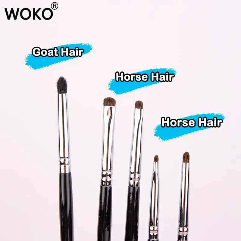 Small Smoky Liner Makeup Brushes Eyeliner Smudge Brush Precision Smudge Makeup Brush Horse Hair Eyeshadow Smudge Brush — image 3