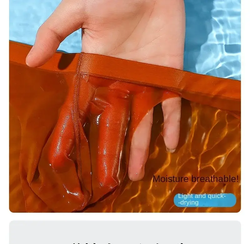 1 cikk Tavasszal és nyáron Új Ice Silk Nem nyomot hagyó fehérnemű FÉRFI háromszög nadrág Külön gyorsan száradó Youth Tide egyszínű — image 12