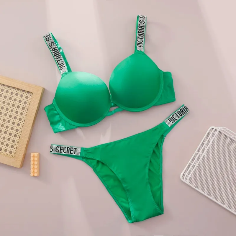Ny Push Up Shapewear Justerbar, polstret, samlet V-blonde lingerisæt BH og trusse Sexet BH og trussesæt til kvinder Komfortabel — image 12