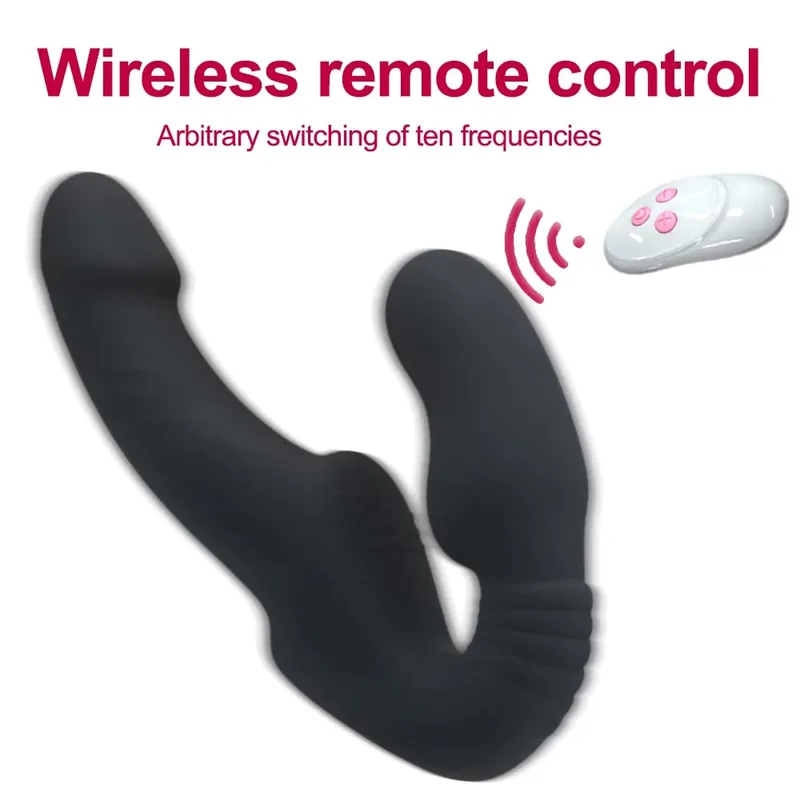 Strapless Strap-on Dildos Vibrator with Remote Control for Women Lesbian Couples G Spot Sex Toys With Clitoris Stimulator Adult — image 4