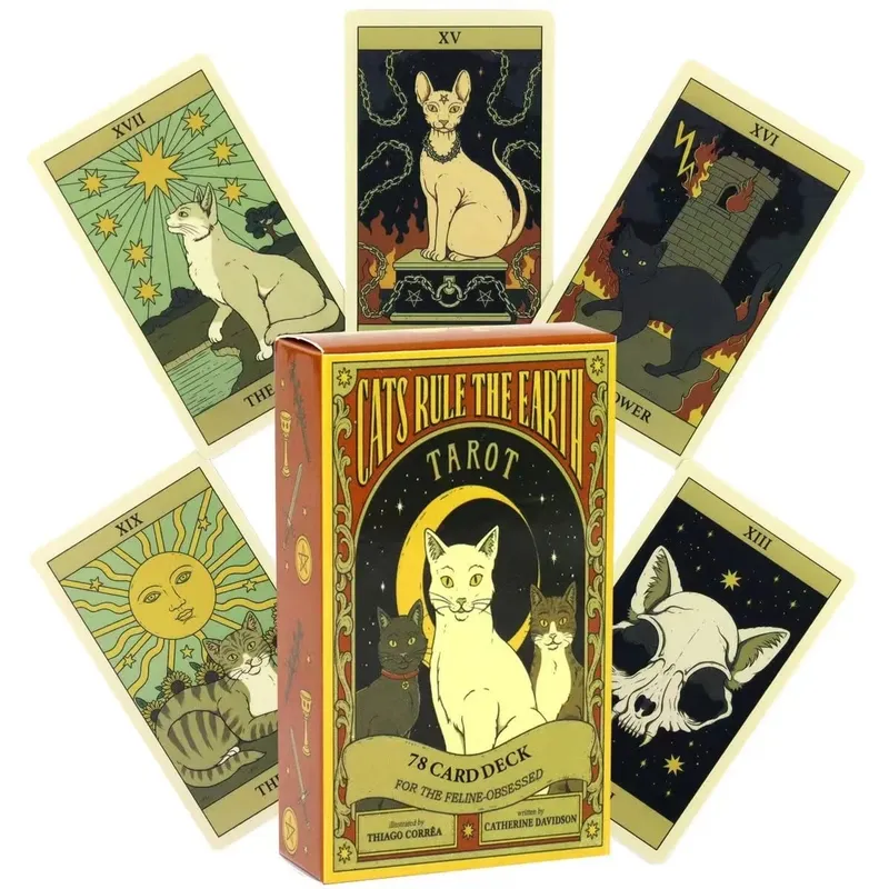 Cats Rule Earth tarot cards A 78 Oracle English Visions Divination Edition Deck Borad Playing Games — image 2